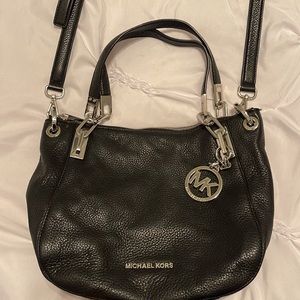 Michael Kors Medium Black Leather Crossbody